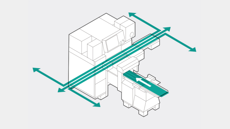 Automatisches Zulaufband der vollautomatischen Verpackungsmaschine aw5600-2_a-i_WP04_02