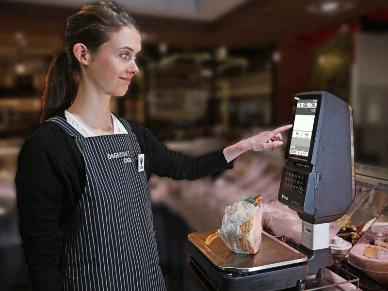 GIF showing a shop assistant using the DIGI SM 6000